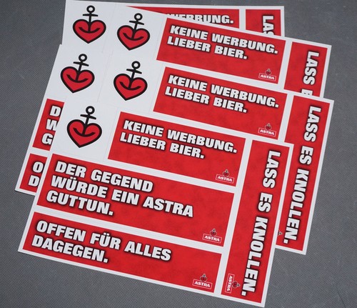Astra bier aufkleber - aufkleber, bögen