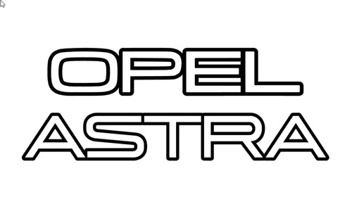 Opel astra aufkleber - •, •