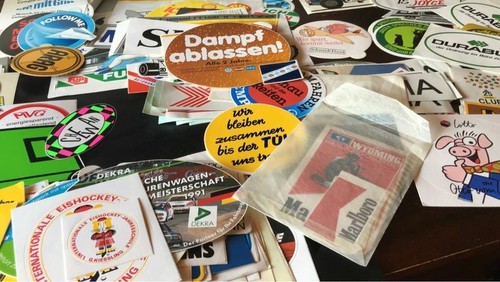Alte werbeaufkleber sticker - alte, /